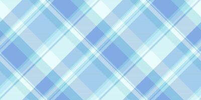 Thread texture pattern seamless, windowpane background check tartan. Pop textile plaid fabric in blue and white colors. vector