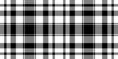 Stylish black, white, and gray plaid pattern. Perfect for textile design, website backgrounds, or fashion projects. Clean, geometric design offers versatility and modern aesthetic. vector