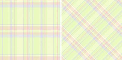 Seamless plaid fabric of background check with a tartan pattern texture textile. Set in cream colors. Modern rug designs for home decor. vector