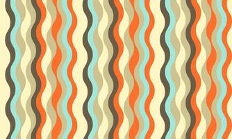 Vibrant wavy stripes pattern in retro colors. Perfect for website backgrounds, textile designs, or playful branding. This cheerful, seamless design evokes a sense of fun and nostalgia. vector
