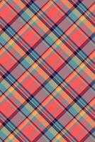 Contemporary seamless background texture, isolation check pattern. Foot plaid tartan fabric textile in red and pastel colors. vector