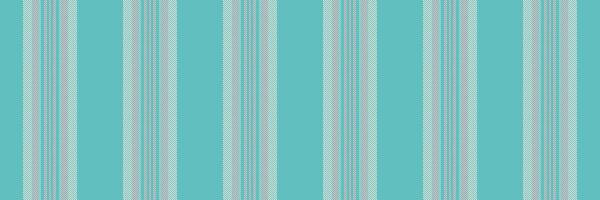 Pice stripe fabric texture, light pattern lines vertical. Vrint background seamless textile in teal and light colors. vector