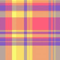 Glamor pattern plaid check, periodic seamless textile tartan. Bathroom texture background fabric in red and yellow colors. vector