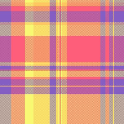 Glamor pattern plaid check, periodic seamless textile tartan. Bathroom texture background fabric in red and yellow colors.