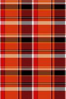 Soft background fabric texture, relax tartan plaid textile. Fit check seamless pattern in red and orange colors. vector