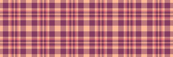 Seamless peach and mauve plaid pattern. Perfect for textile design, wallpaper, or autumnal themed projects. This soft, textured image evokes warmth and comfort. vector