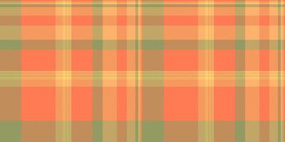 Vibrant autumnal plaid pattern. Warm orange, green, and yellow hues create a cozy, rustic feel, perfect for fallthemed designs, textile prints, or website backgrounds. vector