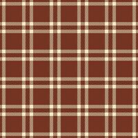 Fold textile plaid check, africa pattern tartan. Picnic texture seamless fabric background in red and blanched almond colors. vector