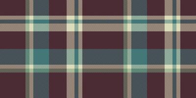 Classic tartan plaid pattern. Burgundy, teal and beige hues create a cozy, versatile background. Perfect for textile design, fashion, and graphic projects. vector