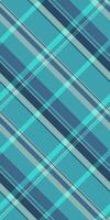 Baby textile background , motif plaid tartan fabric. Oktoberfest pattern texture check seamless in cyan and teal colors. vector