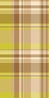 Sexual textile seamless texture, table cloth tartan plaid pattern. Bandana fabric check background in orange and yellow colors. vector