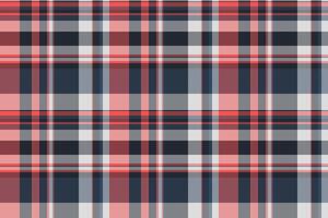 Classic plaid pattern with red, navy, and gray hues. Versatile background for design, fashion, or branding. Seamless adaptable for various creative projects. vector