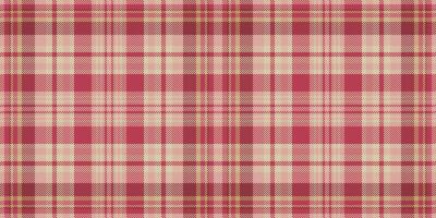 Warm, rustic plaid texture in soft pink and beige tones. Perfect for backgrounds, textile designs, and autumnal projects. Evokes feelings of comfort, warmth, and tradition. vector