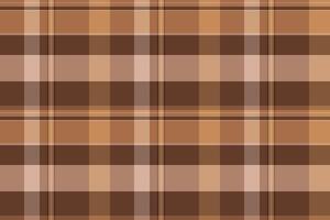 Hotel fabric texture check, royal tartan pattern. Blank textile background seamless plaid in orange and light colors. vector