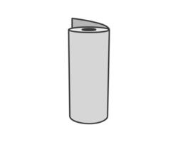 A minimalist illustration of a roll of paper or film, subtly suggesting new beginnings, potential, and untapped creativity. Perfect for concepts of packaging, design, or printing projects. vector
