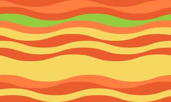 Vibrant wavy stripes in warm, sunny hues create a cheerful, optimistic background. Perfect for websites, social media, packaging, or textile design. vector