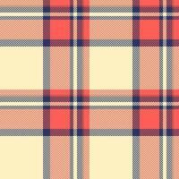 Vibrant coral and cream plaid pattern. Ideal for textile design, apparel, home decor, and web backgrounds. vector
