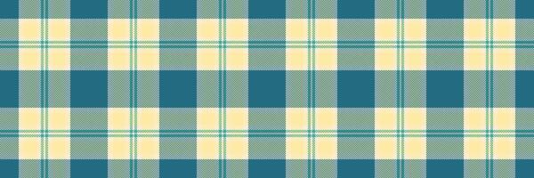 Elegant teal and pale yellow plaid pattern. Perfect for textile design, website backgrounds, or crafting projects. vector