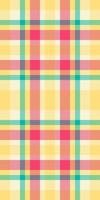 Vibrant pastel plaid pattern. Perfect for textile design, fashion, branding, or website backgrounds. Cheerful and summery, this seamless texture evokes feelings of warmth and happiness. vector