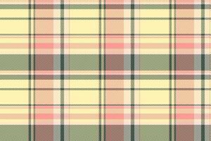 Fashion pattern seamless fabric, sparse background plaid textile. Smooth texture check tartan in light and pastel colors. vector