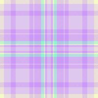 Elegant pastel plaid pattern in lavender, cream and turquoise. Soft, calming texture. Use for backgrounds, textile design, or digital art projects. vector