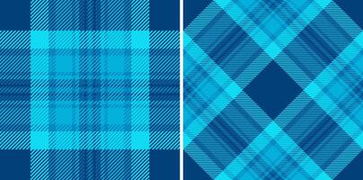 Vibrant teal and navy plaid patterns. Perfect for textile designs, fashion, website backgrounds, or branding. Two distinct yet complementary styles offer versatile options. vector