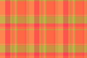 Royal pattern fabric check, net plaid textile background. Cross tartan seamless texture in orange and red colors. vector