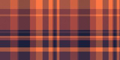 Warm autumnal plaid pattern in rich orange and deep navy hues. Perfect for fallthemed designs, apparel, or website backgrounds. vector
