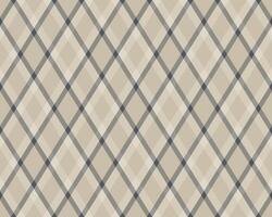 Elegant neutral beige and gray diagonal plaid pattern. Perfect for textile design, website backgrounds, or packaging. Subtle texture adds sophistication and visual interest. vector