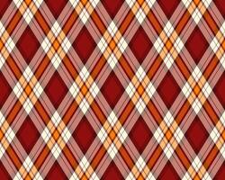 Vibrant diagonal plaid pattern in warm autumnal hues. Perfect for fallthemed designs, textiles, or backgrounds. vector