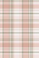 Subtle check seamless tartan, festive textile pattern background. Simple texture fabric plaid in light and pastel colors. vector