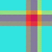 Vibrant teal background adorned with a bold, intersecting plaid pattern in shades of yellow, orange, and red. vector