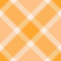 Warm, inviting plaid pattern in soft orange and cream hues. Perfect for textile design, fallthemed projects, or creating a cozy, autumnal aesthetic. vector