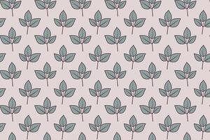 Elegant seamless pattern of stylized leaves on a soft pink background. Perfect for textile prints, wallpapers, website backgrounds, and branding projects. Evokes a sense of calm and natural beauty. vector