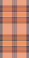 Coat seamless textile tartan, weave background plaid. Japan fabric texture pattern check in orange and light colors. vector