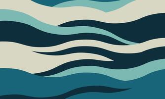 Abstract wave pattern background. Seamless design in calming teal and blue hues. Perfect for websites, brochures, or textile prints. Evokes feelings of tranquility and fluidity. vector