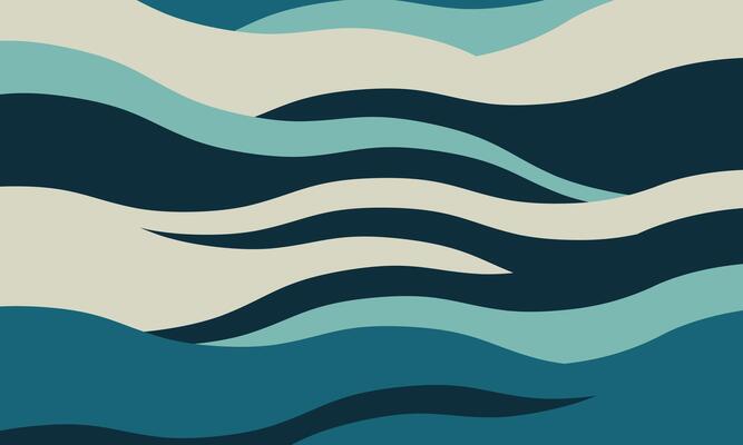Abstract wave pattern background. Seamless design in calming teal and blue hues. Perfect for websites, brochures, or textile prints. Evokes feelings of tranquility and fluidity.