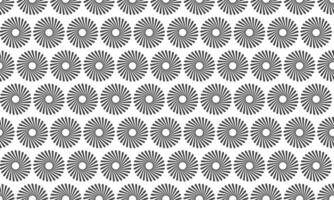 Abstract geometric pattern of repeating circular sunburst designs. Elegant monochrome design perfect for website backgrounds, textile prints, or modern graphic projects. vector