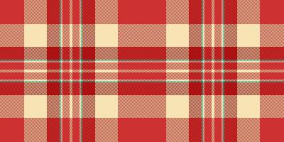 Classic red and cream plaid pattern. Perfect for textile design, autumnal themes, or creating a warm, rustic feel. Ideal for websites, blogs, or crafting projects. vector