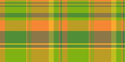 Scrap textile pattern texture, decorating plaid seamless tartan. 50s background check fabric in yellow and amber colors. vector