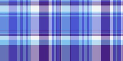 Luxurious tartan plaid pattern, nice seamless background textile. Warp check texture fabric in blue and indigo colors. vector