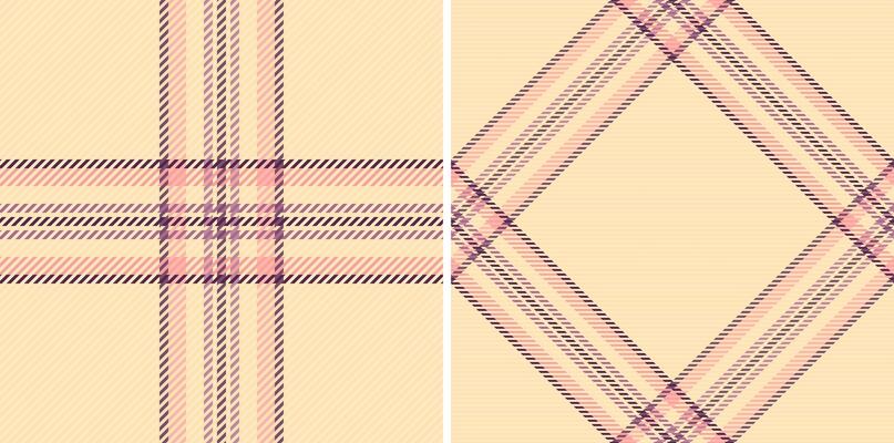 Elegant pastel plaid patterns, perfect for textile design, fashion, and website backgrounds. Two seamless designs offer versatile options for creating stylish and sophisticated visuals.