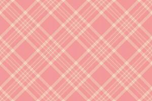 Elegant pink and cream plaid pattern. Perfect for textile design, fashion, websites, or scrapbooking. Subtle texture adds visual interest. vector