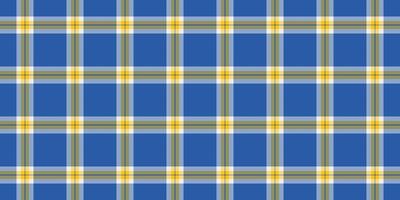 Mother pattern check background, diagonal textile texture seamless. Decorative plaid tartan fabric in blue and yellow colors. vector