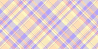 Gentle pastel plaid pattern. Soft hues of lavender, peach, and cream create a calming background for web design, textiles, or adding a touch of spring to any project. vector