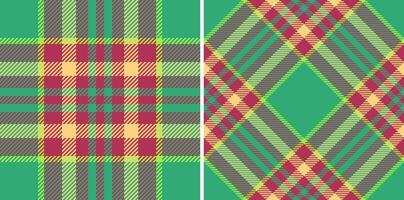 Vibrant plaid patterns in teal, crimson, and lime. Perfect for textile designs, website backgrounds, or festive projects. vector
