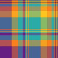 Vibrant plaid pattern with intersecting lines. A colorful and classic textile design. Use for backgrounds, textures, and creative projects. vector