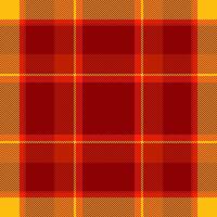 Vibrant red and gold plaid pattern. Perfect for autumnal designs, textile projects, or adding a warm, textured feel to your projects. This seamless pattern offers endless creative possibilities. vector