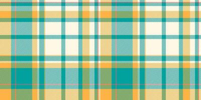 Vibrant teal and gold plaid pattern. Perfect for textile designs, website backgrounds, or crafting projects. This cheerful, seamless texture evokes feelings of warmth and optimism. vector