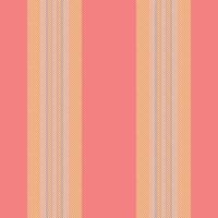 Caterial fabric stripe pattern, brazil texture vertical seamless. Brnamental lines background textile in light coral and yellow colors. vector